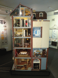 Back side of a dollhouse, at the exhibition `History of the Petersburg - Petrograd` at the Commandant`s House at the Peter and Paul Fortress