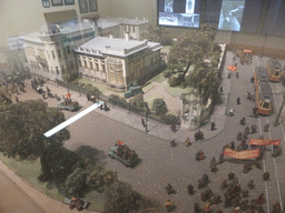Scale model of a street, at the exhibition `History of the Petersburg - Petrograd` at the Commandant`s House at the Peter and Paul Fortress