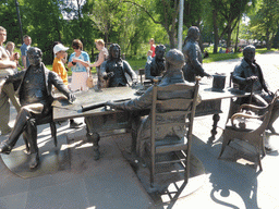 Statues of famous architects, at the Mini-City at Aleksandrovsky Park