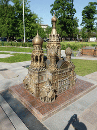 Scale model of the Church of the Savior on Spilled Blood, at the Mini-City at Aleksandrovsky Park