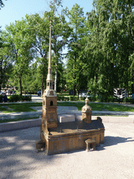 Scale model of the Peter and Paul Cathedral, at the Mini-City at Aleksandrovsky Park