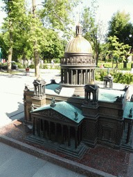Scale model of Saint Isaac`s Cathedral, at the Mini-City at Aleksandrovsky Park