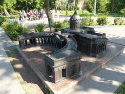 Scale model of the Kazan Cathedral, at the Mini-City at Aleksandrovsky Park