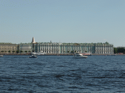 The Neva river and the northwest side of the Winter Palace of the State Hermitage Museum