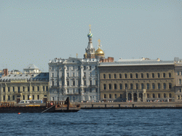 The Neva river and the towers of the Church of the Savior on Spilled Blood