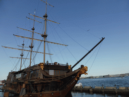 Restaurant boat `The Flying Dutchman` in the Neva river