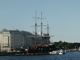 Restaurant boat `The Flying Dutchman` in the Neva river