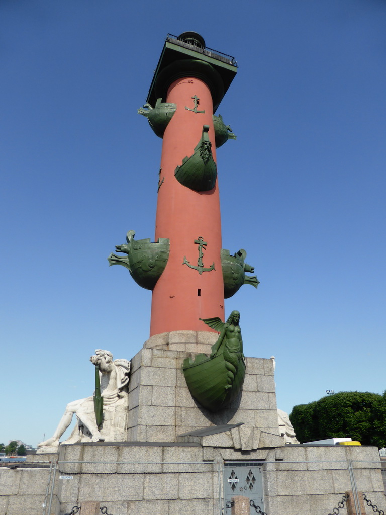 Rostral Column in front of the Old Saint Petersburg Stock Exchange