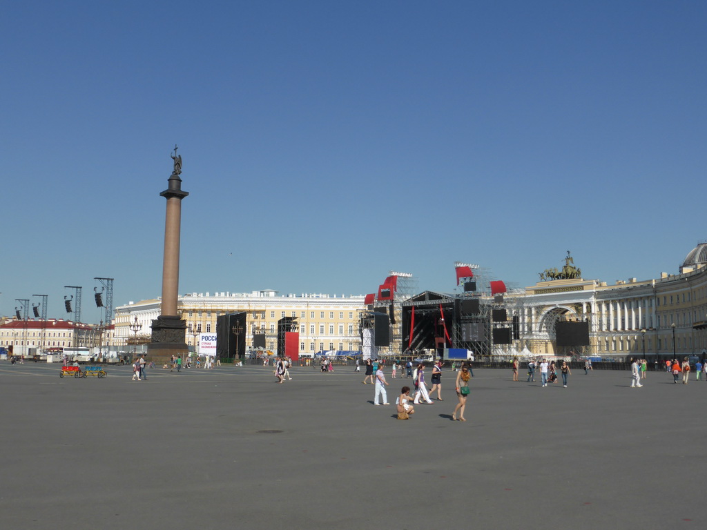 Palace Square with the Alexander Column and the stage for the Scarlet Sails celebration