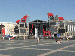 The stage for the Scarlet Sails celebration at Palace Square