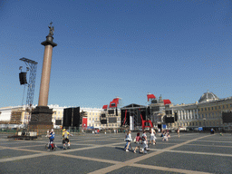 Palace Square with the Alexander Column and the stage for the Scarlet Sails celebration