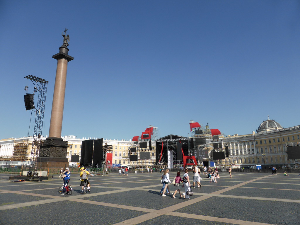 Palace Square with the Alexander Column and the stage for the Scarlet Sails celebration