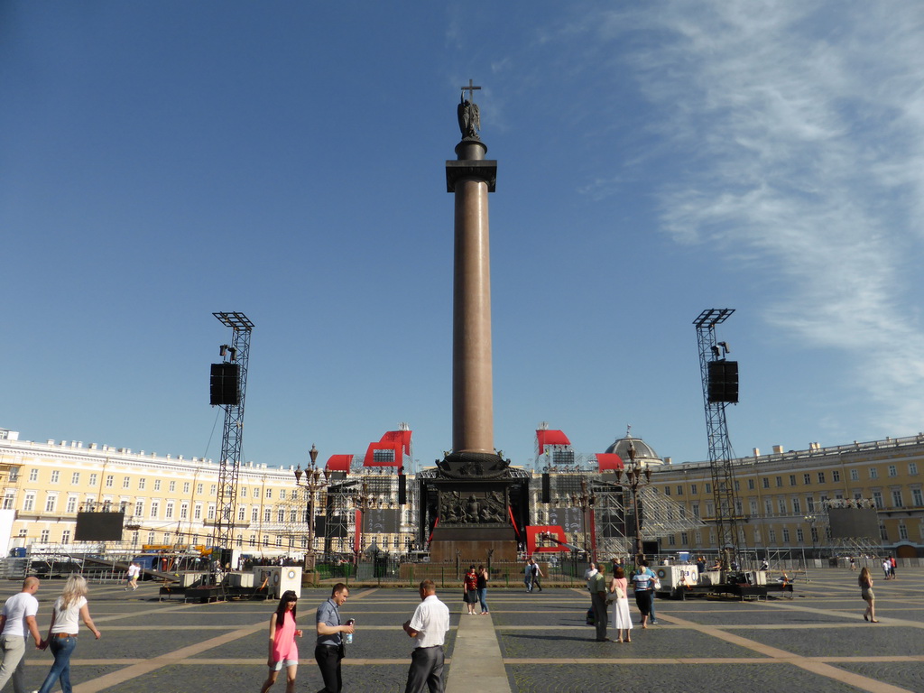 Palace Square with the Alexander Column and the stage for the Scarlet Sails celebration