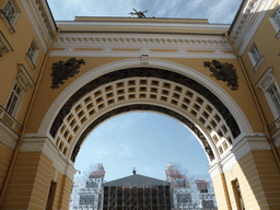 Arch of the General Staff Building and the stage for the Scarlet Sails celebration at Palace Square