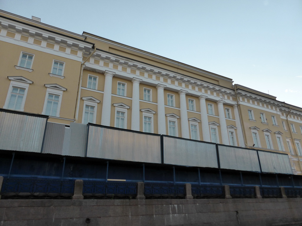 Back side of the Ministery Offices at the Moika river embankment, viewed from the tour boat