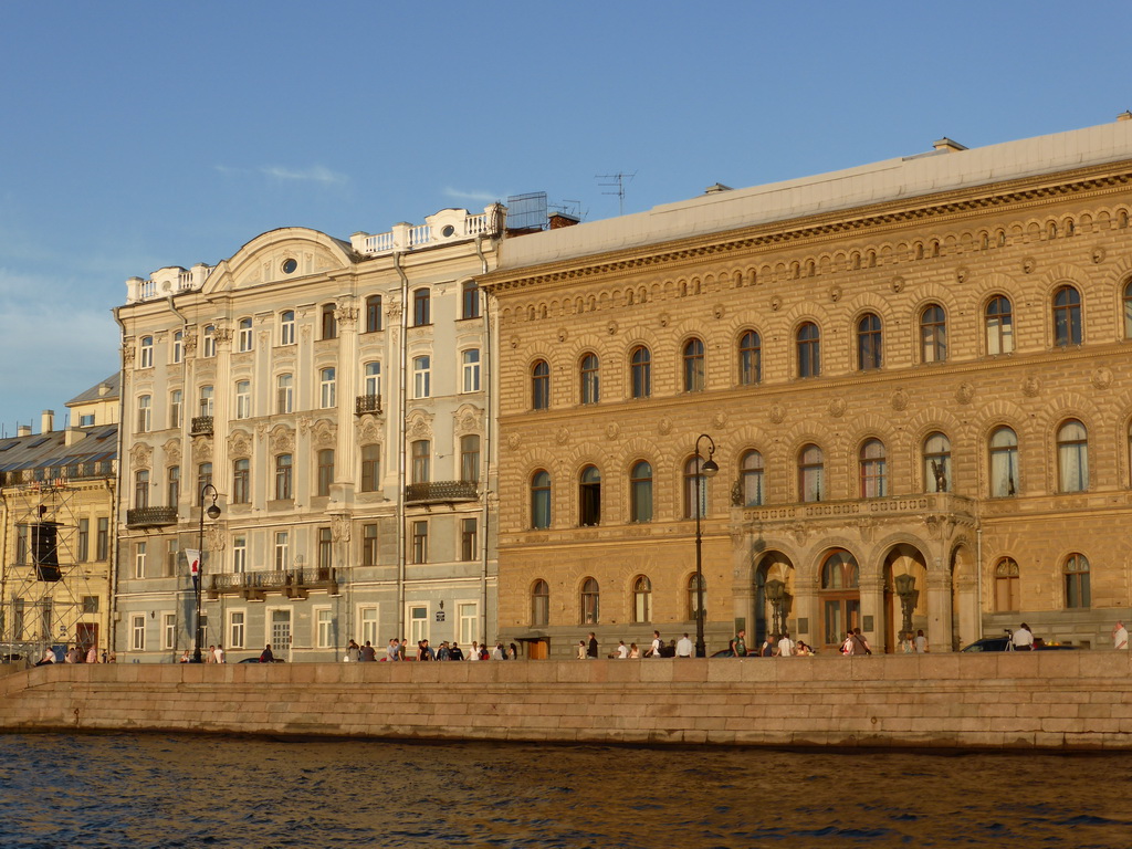 The Vladimir Palace and the Trofimov Mansion at the Palace Embankment, viewed from the tour boat