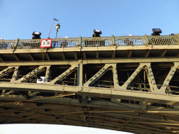 The Troitsky Bridge over the Neva river, viewed from the tour boat