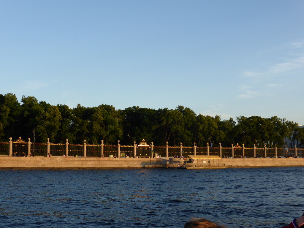The Neva river and the Summer Garden, viewed from the tour boat