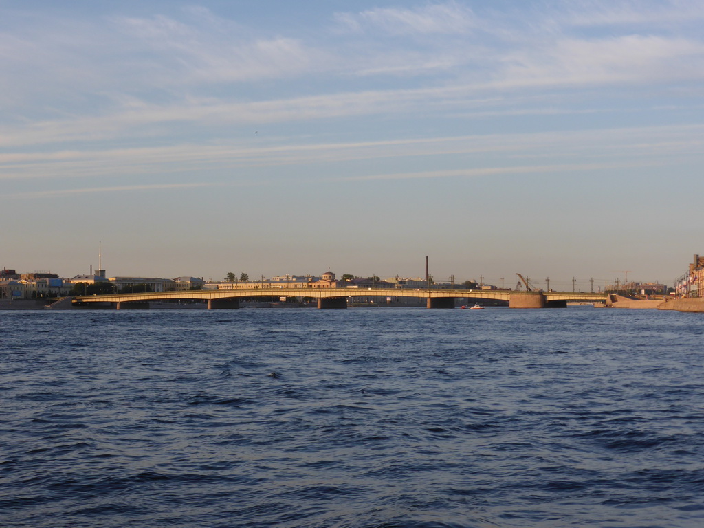 The Liteyny Bridge over the Neva river, viewed from the tour boat
