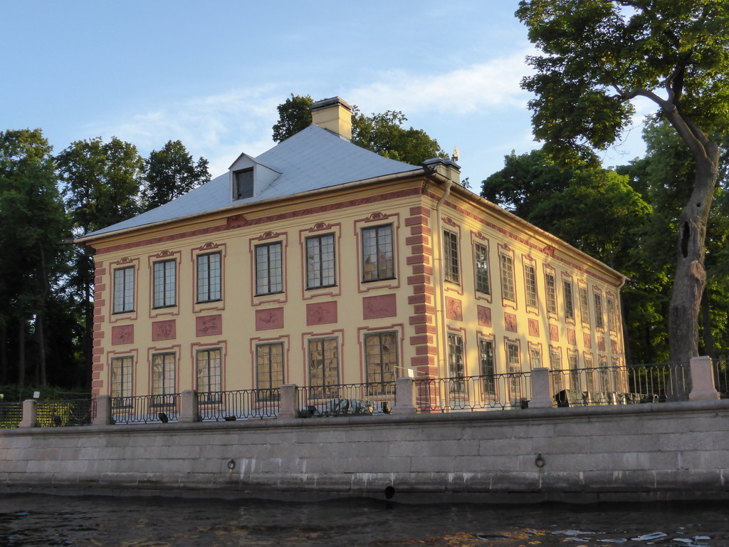 The Fontanka river and the Summer Palace of Peter the Great at the Summer Garden, viewed from the tour boat