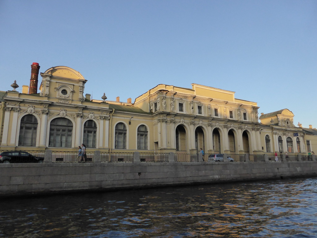 The Fontanka river and the Salt Town buildings, viewed from the tour boat