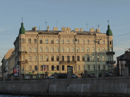 Department store building at the Fontanka embankment, viewed from the tour boat