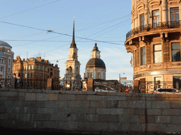 Belinskogo street and the Church of Sts. Simeon and Anna, viewed from the tour boat