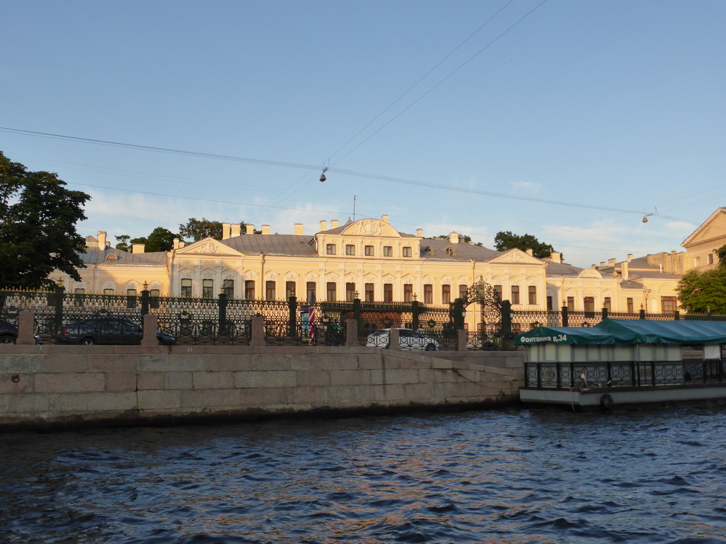 The Fontanka river and the Sheremetev Palace, viewed from the tour boat