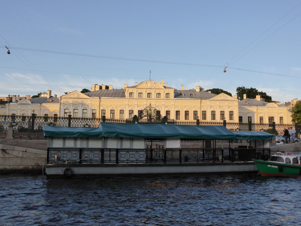The Fontanka river and the Sheremetev Palace, viewed from the tour boat