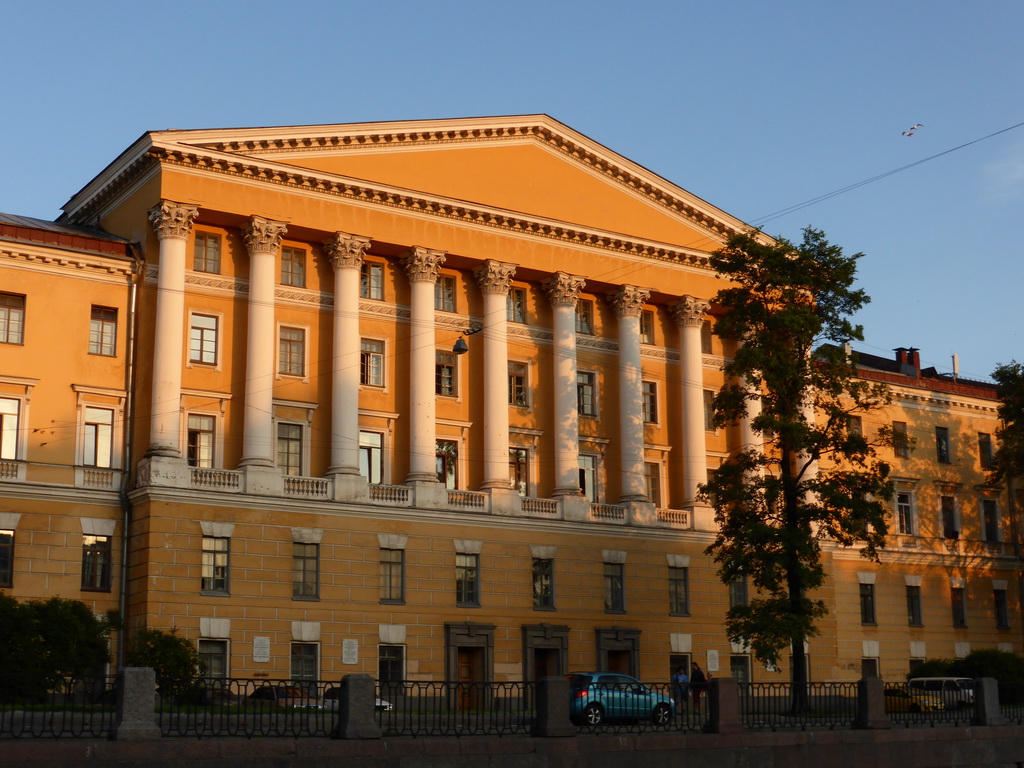 The Military Medical Academy (Obukhovsky Hospital) at the Fontanka embankment, viewed from the tour boat