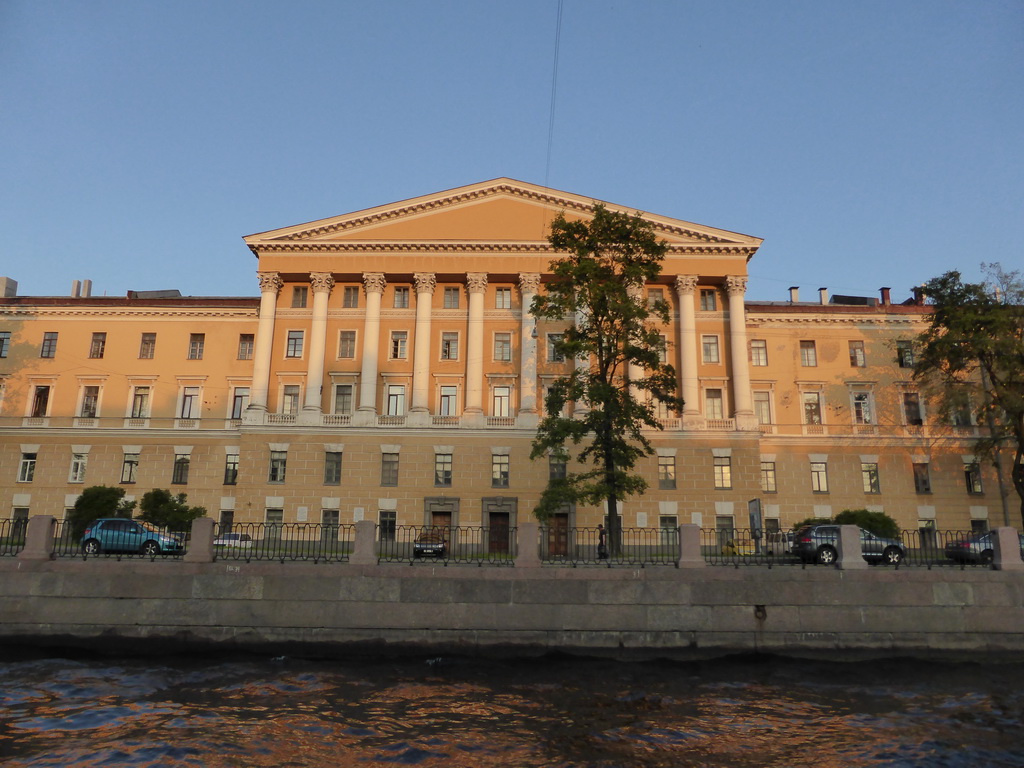 The Military Medical Academy (Obukhovsky Hospital) at the Fontanka embankment, viewed from the tour boat