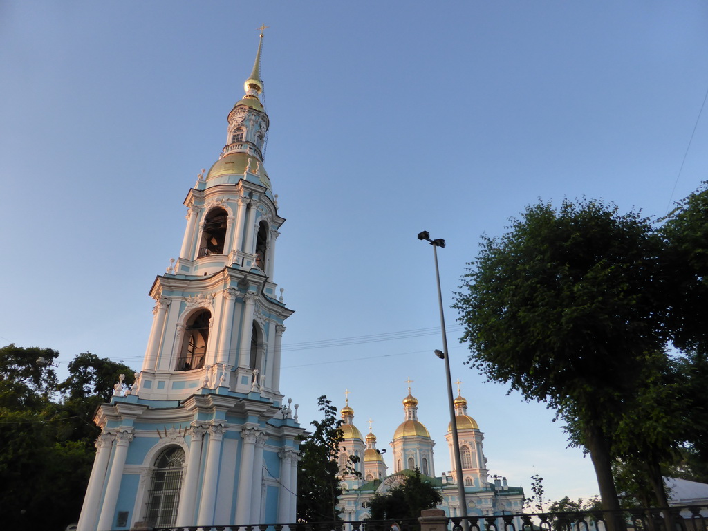 Towers of the Naval Epiphany Cathedral of St. Nicholas, viewed from the tour boat