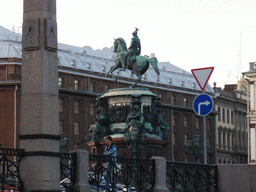 The Monument to Emperor Nicholas I at Isaakiyevskaya square, viewed from the tour boat