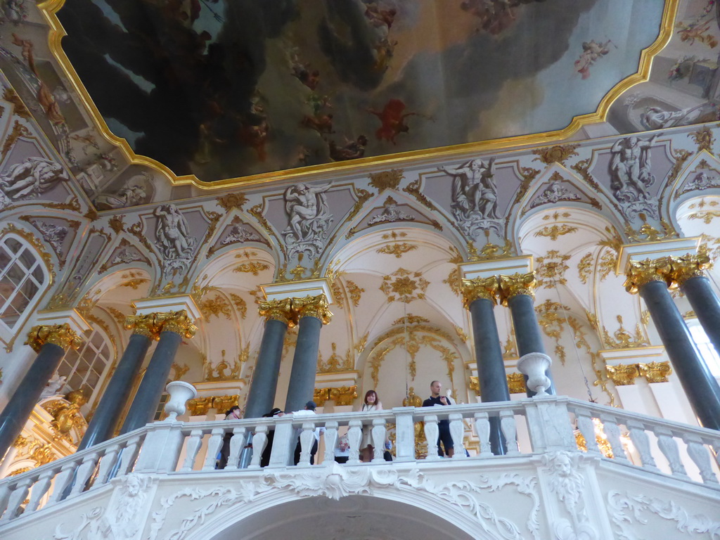 Miaomiao on top of the Jordan Staircase of the Winter Palace of the State Hermitage Museum