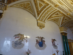 Wall paintings in the Malachite Room at the First Floor of the Winter Palace of the State Hermitage Museum