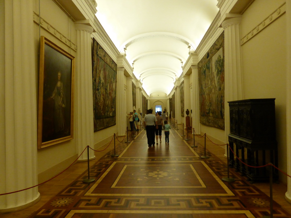 Hallway with paintings and tapestries at the First Floor of the Winter Palace of the State Hermitage Museum