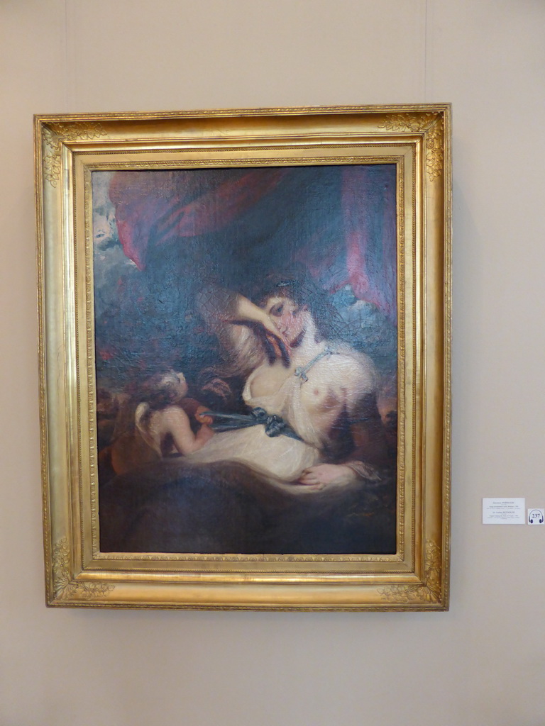 Painting `Cupid Untying the Zone of Venus` by Joshua Reynolds, in the Room of British Art at the First Floor of the Winter Palace of the State Hermitage Museum