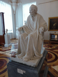 Statue of Voltaire by Jean Antoine Houdon, in the Room of French Art of the 18th Century at the First Floor of the Winter Palace of the State Hermitage Museum