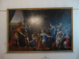 Painting `Magnanimity of Alexander the Great` by Pierre Mignard, in the Room of French Art of the 18th Century at the First Floor of the Winter Palace of the State Hermitage Museum