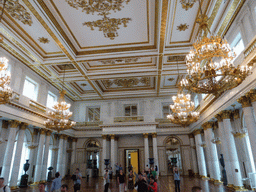 The St. George Hall at the First Floor of the Winter Palace of the State Hermitage Museum