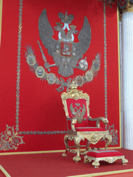 The Great Imperial Throne in the St. George Hall at the First Floor of the Winter Palace of the State Hermitage Museum