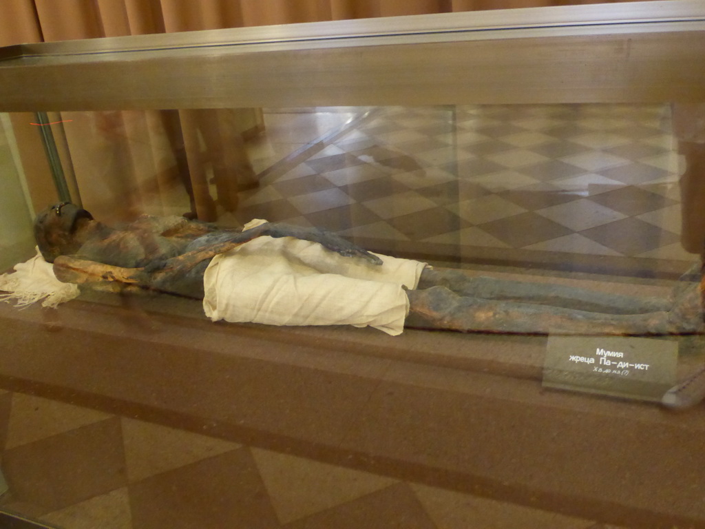 Mummy in the Room of Ancient Egypt at the Ground Floor of the Winter Palace of the State Hermitage Museum