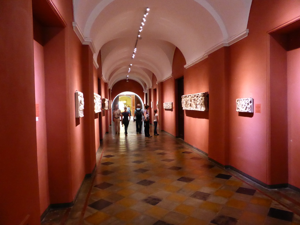 Hallway with Roman reliefs at the Ground Floor of the Small Hermitage of the State Hermitage Museum