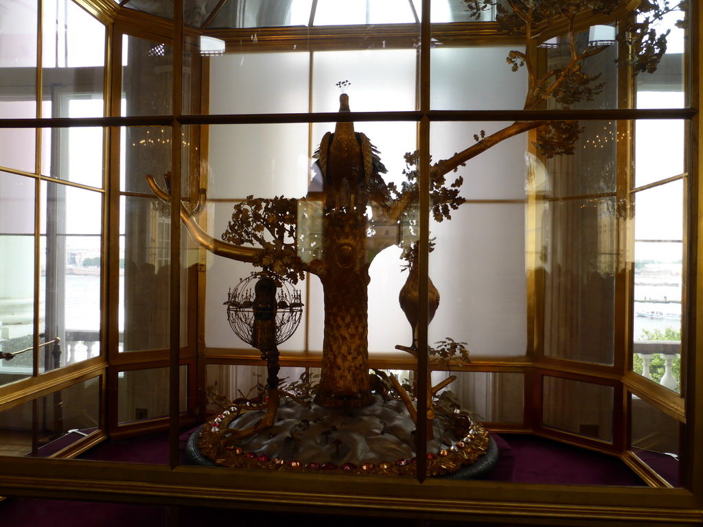 The Peacock Clock at the Pavilion Hall at the First Floor of the Small Hermitage of the State Hermitage Museum