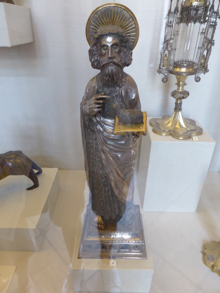 Statue of St. Francis of Assisi at the Western Gallery at the First Floor of the Small Hermitage of the State Hermitage Museum