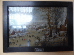 Painting `Winter Landscape with a River` by Pieter Brueghel the Younger at the Western Gallery at the First Floor of the Small Hermitage of the State Hermitage Museum
