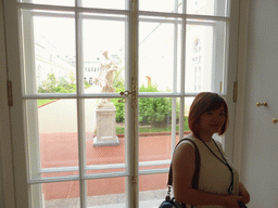 Miaomiao with a view on the Hanging Garden at the First Floor of the Small Hermitage of the State Hermitage Museum