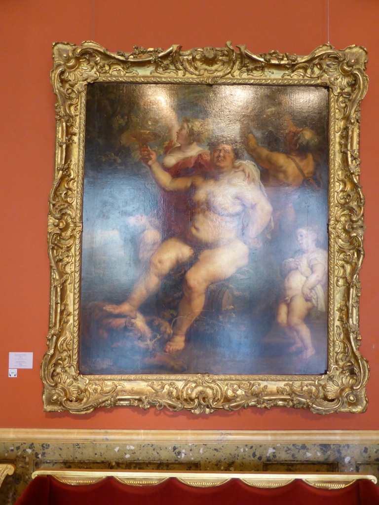 Painting `Bacchus` by Pieter Paul Rubens at the Rubens Room at the First Floor of the New Hermitage of the State Hermitage Museum