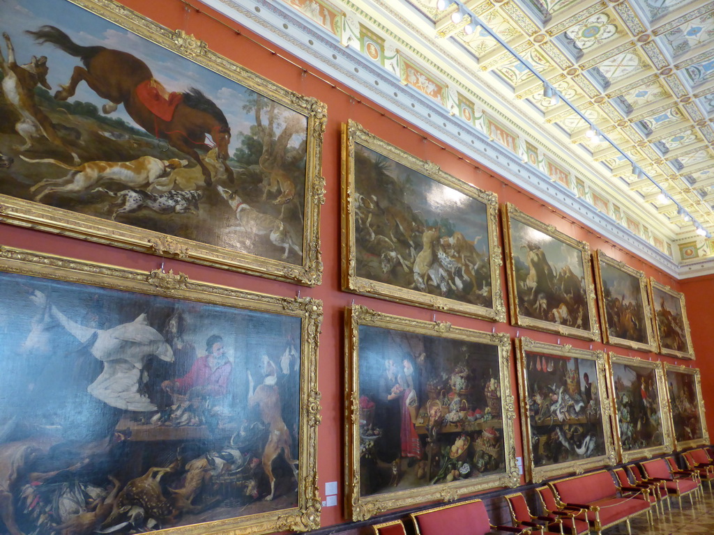 Paintings at the Room of Flemish Art at the First Floor of the New Hermitage of the State Hermitage Museum