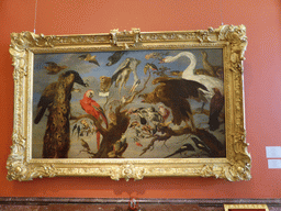 Painting `Bird`s Concert` by Frans Snyders at the Room of Flemish Art at the First Floor of the New Hermitage of the State Hermitage Museum